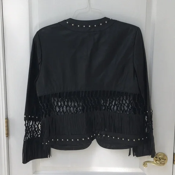 𝅺Pamela McCoy leather jacket - Picture 2 of 8